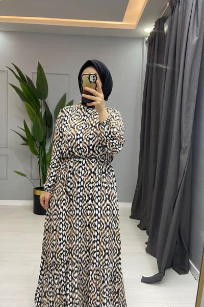 Berivan tesettur yazlik elbise Sarı