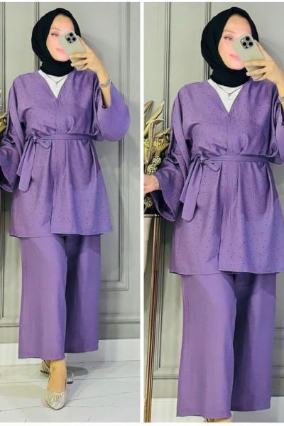 Cansu kimonolu takım Fuşya