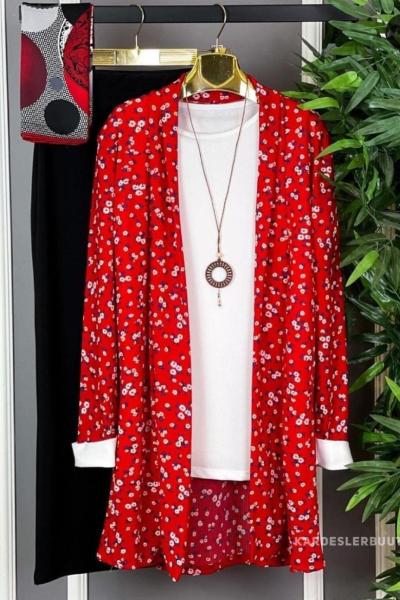 Ceketli takım Kırmızı