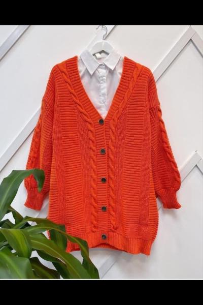 Örgü hırka Turuncu